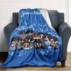 Name Custom Super Junior Poster Print Flannel Blanket High Quality Warm Comfortable Cover for All Seasons Perfect for Gifts Home Decor