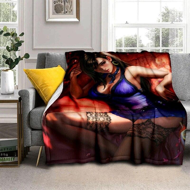 Hot Anime Sexy Girl Soft Plush Sofa Bed Throwing Cartoon Picnic Blankets Modern Flannel Blanket Gedruckt Bettdecke Geschenk Gift