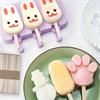 4 шт. Мультяшные силиконовые формы для мороженого разных стилей, 3D DIY, легко извлекаемые, для приготовления эскимо, с бесплатными палочками, летний инструмент для приготовления домашнего мороженого для кухни