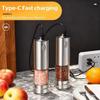 Electric Salt and Pepper Grinder Set, UsB Rechargeable,Adjustable Coarseness, LargeCapacity, Auto Grinders with LED Light