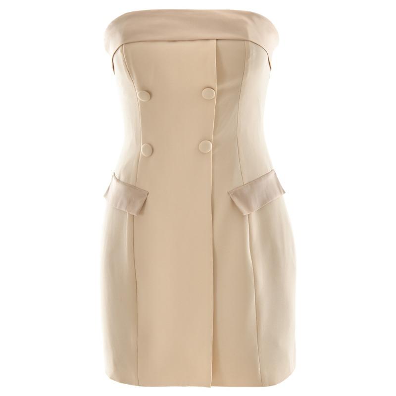 Весна и осень Новое женское сексуальное облегающее платье без бретелек с открытой спиной и рукавами