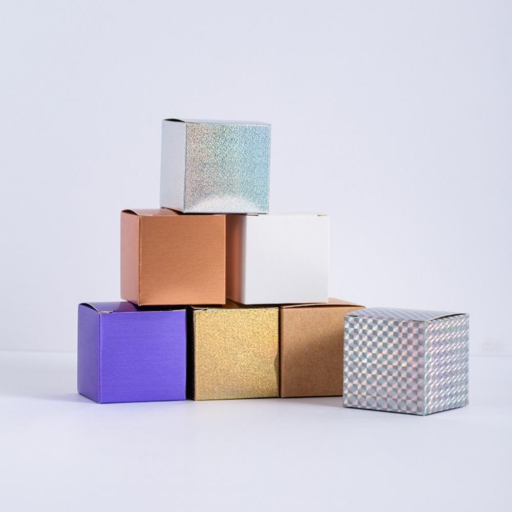 10 шт. складная подарочная упаковочная коробка 5x5x5 см косметическая коробка для образцов для декора свадебной вечеринки по случаю дня рождения