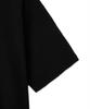 NOIRER Pleated Henley Neck Half T-Shirt (Black)