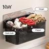 Home Organization Essentials Wall-mounted Storage Rack, Transparent Plastic Space Saving Organizer Bin, Box Self Adhesive No Drill Container