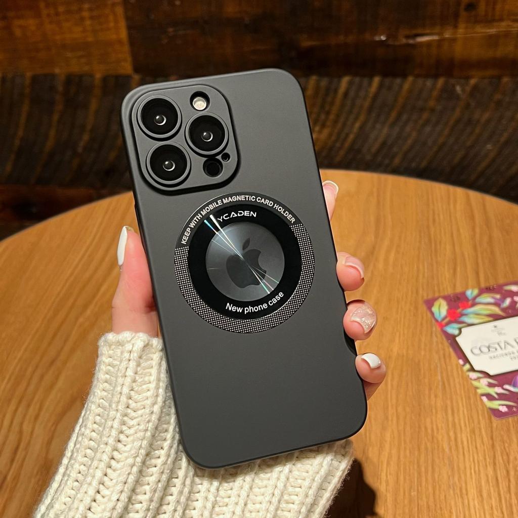 Роскошный жесткий магнитный чехол для ПК для Magsafe, чехол для беспроводной зарядки для IPhone 14 13 12 11 Pro Max Plus, защитный чехол для камеры с отверстием для логотипа