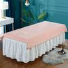 Coral Fleece Beauty Bed Sheet with Hole - Single Piece, Universal for All Seasons, Solid Color for Salon/Shampoo/Massage Beds