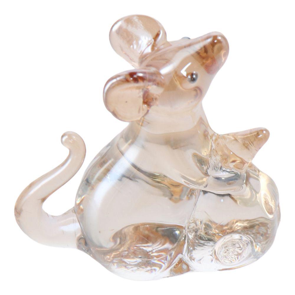 Крыса Кристалл Крыса Орнамент Красочный Крыса Орнамент Мода Красивые Стеклянные Украшения Главная