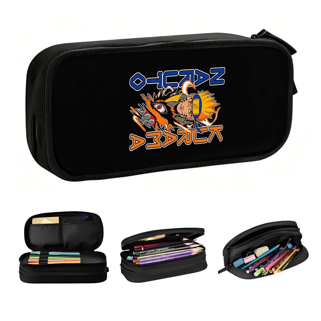 TV Manga Series N-Naruto Korean Pencil Cases Boy Girl Large Storage Japane Anime Pencil Box Students Stationery