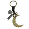 Ручная вязка подвеска в стиле панк-замок цинковый сплав луна автомобильный брелок для ключей женщина леди девушка