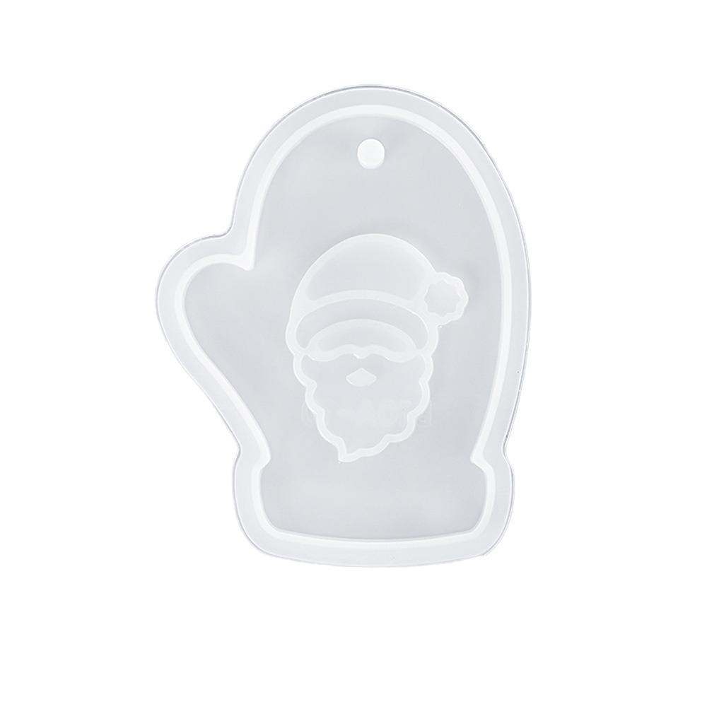 With Hole Christmas Resin Mold 12 Styles Elk Shape Silicone Molds Snowflake Bell Shape DIY Jewelry Making Christmas Craft