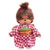 Официальный оригинальный кимоно Kyugetsu для девочки Monchhichi, клетчатый узор, красный, IPM-13-Z