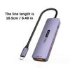 Док-станция Type C 10 Гбит/с с несколькими портами, адаптеры, Power Delivery PD100W 140W, USB 3.2 разветвитель для ПК, телефона, 4K 60 Гц HDTV