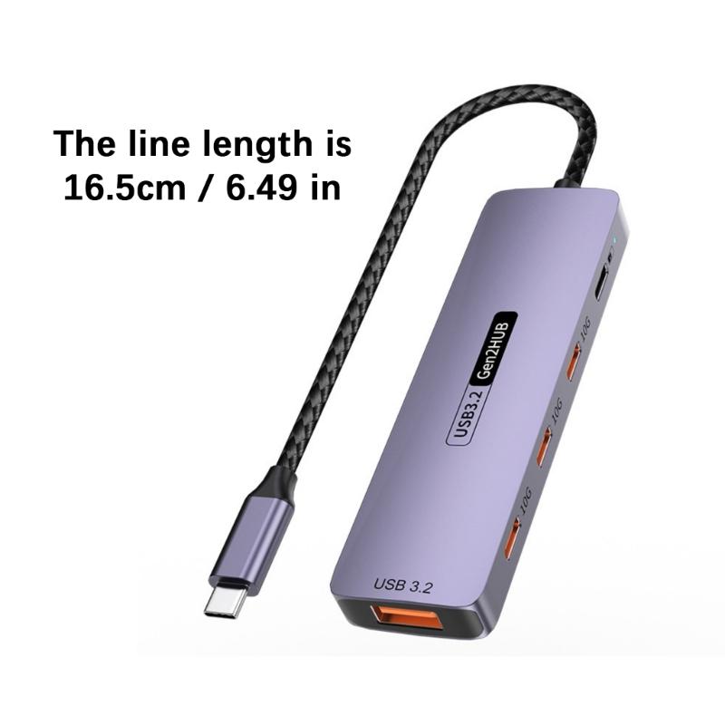 Док-станция Type C 10 Гбит/с с несколькими портами, адаптеры, Power Delivery PD100W 140W, USB 3.2 разветвитель для ПК, телефона, 4K 60 Гц HDTV