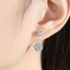 Earrings 2P Double T0398 Silver S925 Ball Cubic Zirconia Earrings, Luxury Earrings for Girlfriend