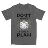 Dnd D20 Dice Don't Worry I Have A Plan Men Women T Shirts Dungeon Dragon DM Game Apparel  Tees T-Shirts  Summer Clothes
