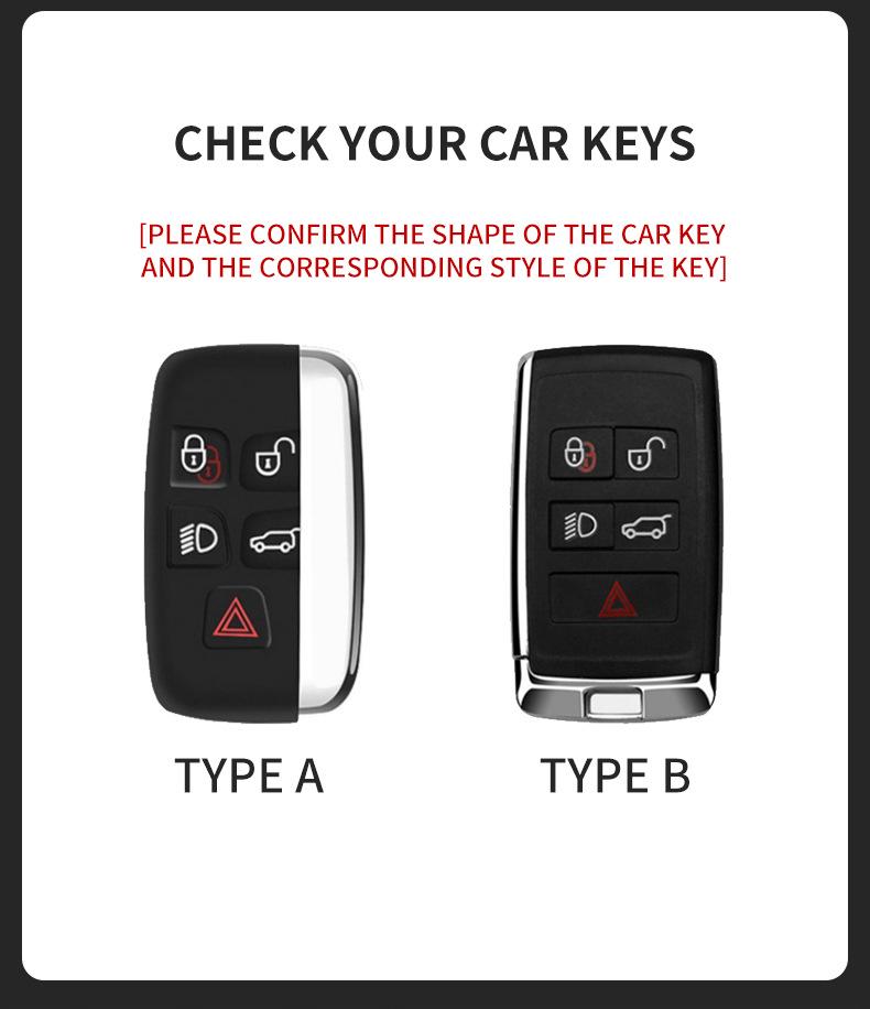 Совместимый 3D замшевый чехол для ключа для моделей Land Rover, Range Rover Discovery, Sport 2 и Autobiography 4-го/5-го поколений.