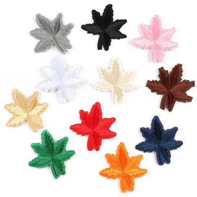 Вышитая этикетка Maple Leaf Hotel Linen Patch Hole Decal Down Jacket Patch Sticker Вышитая наклейка на ткань