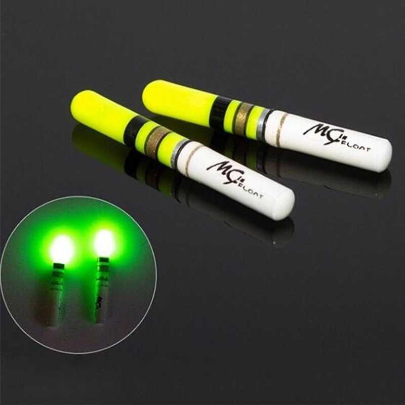 Электронный светящийся плавающий светодиодный поплавок на батарейках для темной воды ночной рыбалки светящаяся палка