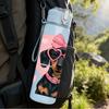 1PC Dachshund Dog Pink Bow Heart Print 750ml Color Plastic Sports Water Bottle Leakproof Flip Straw Lid Suitable for Sports Office Home Use