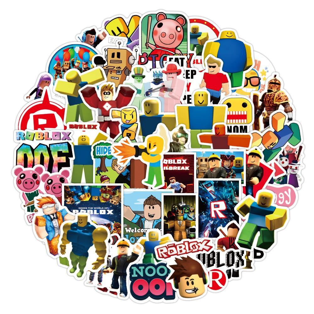 Новые популярные наклейки Roblox 50 шт. Водонепроницаемые Креативные Классические Мультяшные Наклейки Для Багажа Ноутбука Скейтборда Холодильника Фанатов Детских Игр