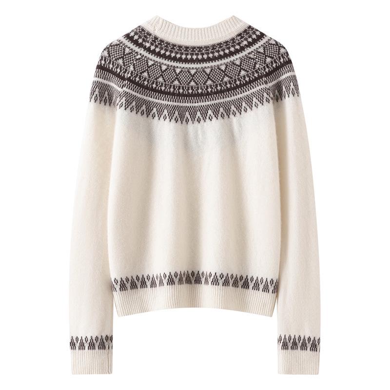 Унисекс джемпер Lekasha с узором Fair Isle из кашемира для осени/зимы
