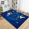 Cartoon Rocket Astronaut 3D Carpet Space Flannel Sponge Floor Mat Teen Room Rug Cute Mat Bedside Carpet