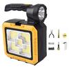 LED Solar-powered Flashlight Built-in Toolkit Strong Light Handheld Searchlight High Power Rechargeable Work Light