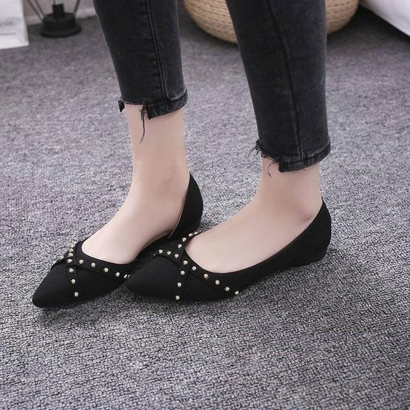 Мода Akexiya 2024 повседневные туфли на плоской подошве для женщин, новые летние дышащие удобные туфли на мягкой подошве с острым носком и мелкой плоской подошвой для женщин