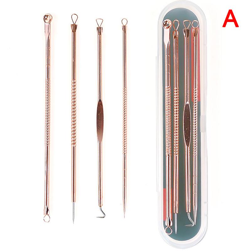 4Pcs Beauty Pimple Blemish Comedone Acne Needle Extractor Remover Tools