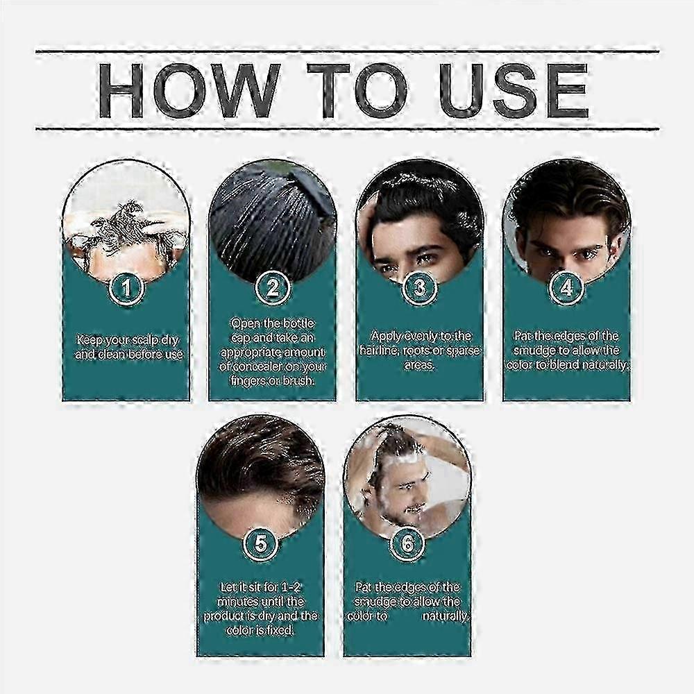 3X black Liquid Hair Concealer for Thinning and Bald Spots | Luxury Long-Lasting_li