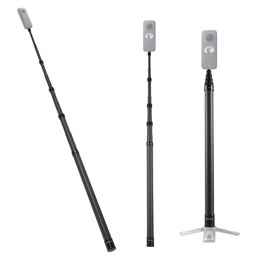 Camnoon 3 Meters118 Inches Portable Selfie Stick Telescoping Selfie Stand Carbon Fiber 4 Sections