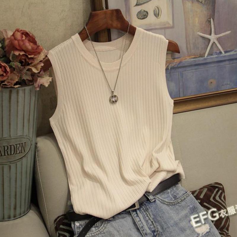 Летняя женская блузка без рукавов, топы, тонкая шелковая женская футболка, женская модная новая белая футболка больших размеров, женская