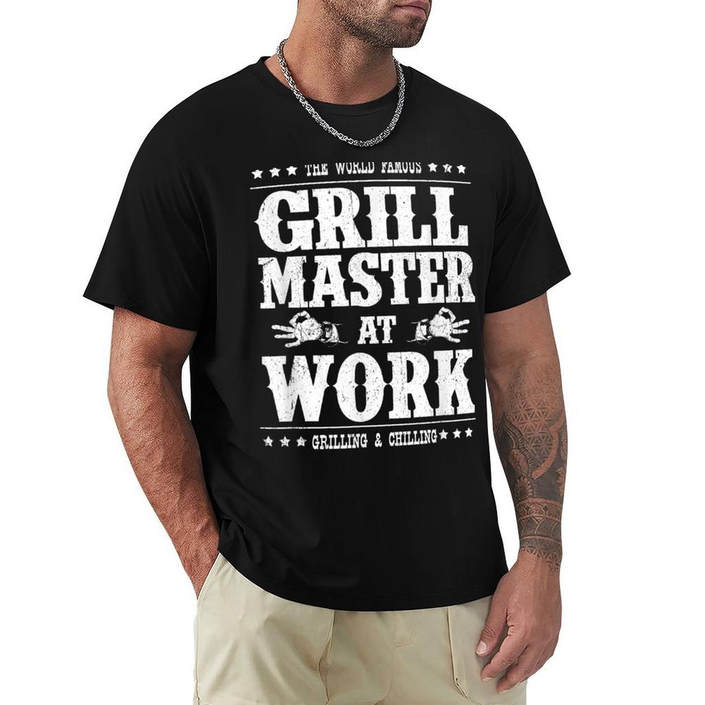 Grill Master Barbecue Bbq Smoker Grillin Dad Grandpa Gifts Tshirt Comfortable Basic Crew Neck Tee