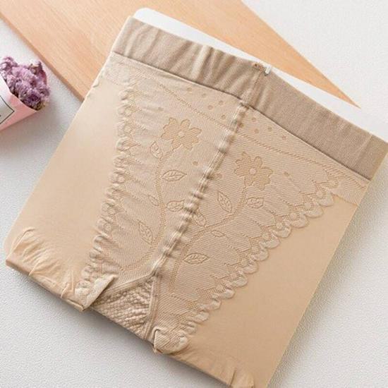 "Женские телесного цвета колготки-бикини из тонкого спандекса с ластовицей-бабочкой и противоскользящим эффектом"