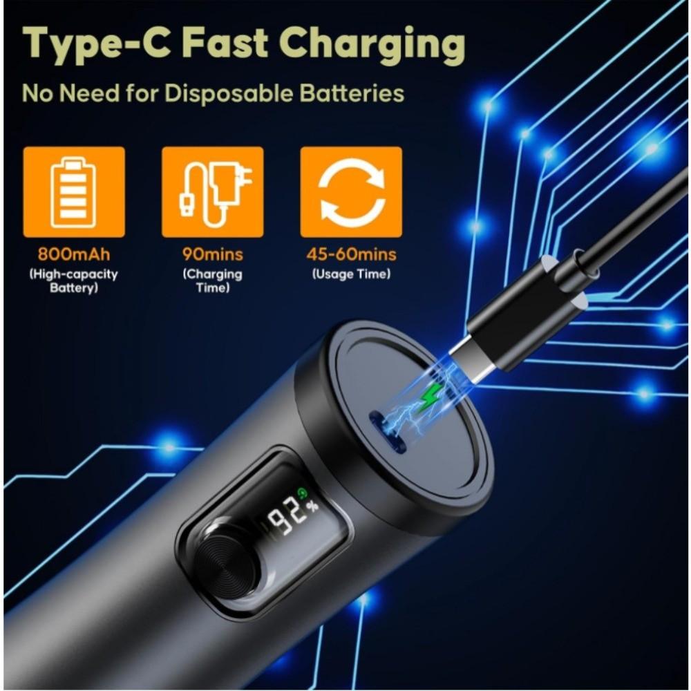 Электрическая мельница для перца с USB-зарядкой, большая емкость, черный набор мельниц для соли, регулируемая степень помола, точный помол