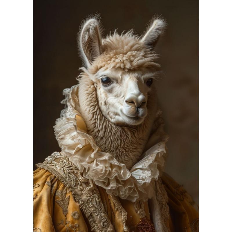 Викторианский стиль Портреты животных Волк Бурый медведь Лиса Фламинго Ретро Постер Холст Живопись Настенное искусство Картины Домашний декор