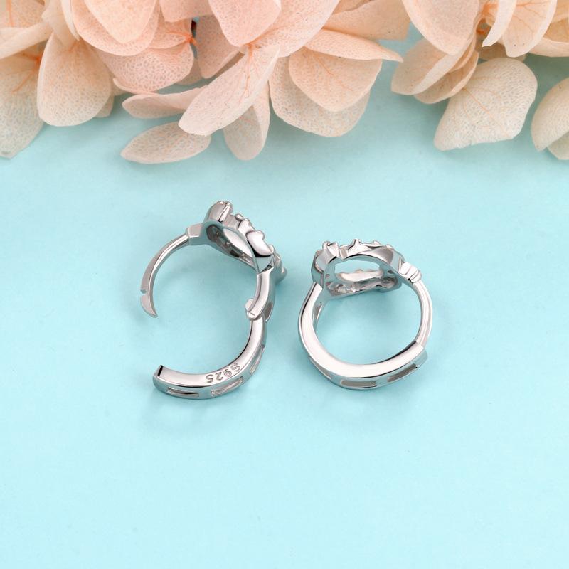 Jewelry Geometric Simple Diamond Ear Buckle Stylish Korean Earrings