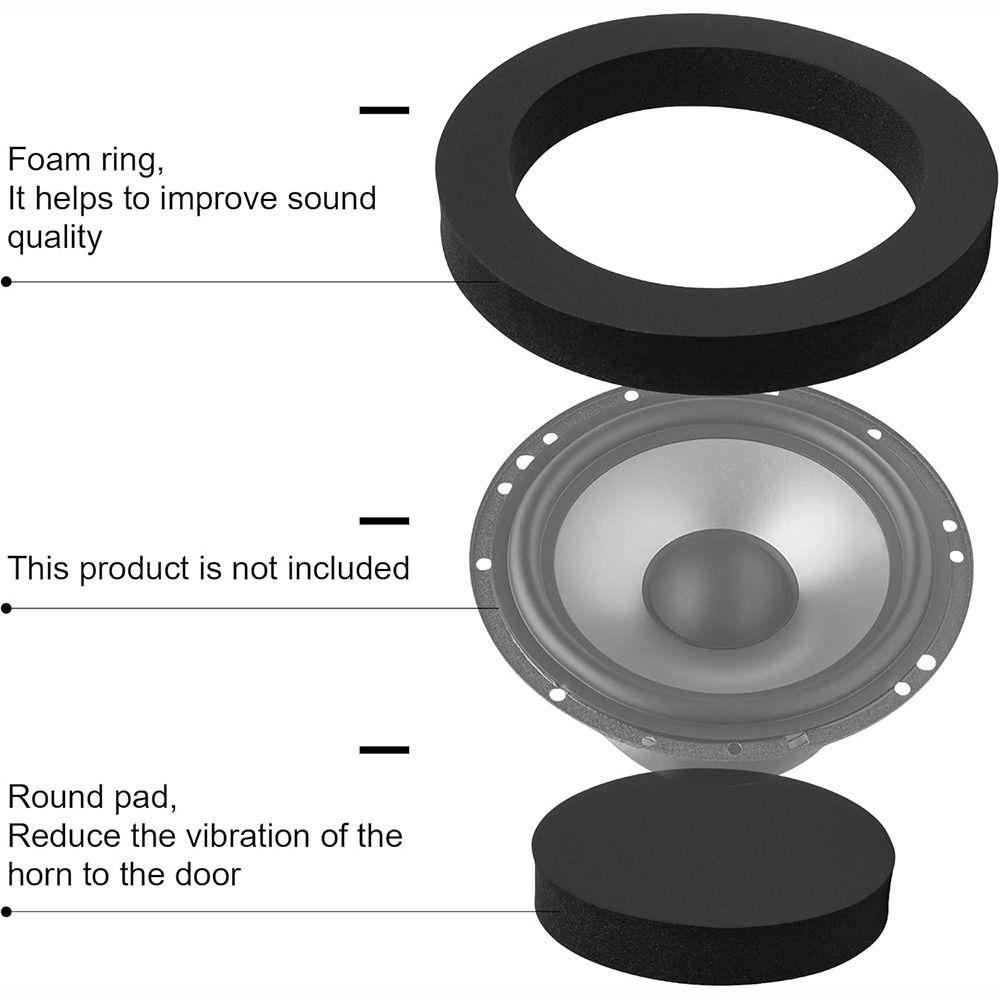 4/5/6,5 дюймовое автомобильное кольцо для динамика самоклеящаяся пенопластовая прокладка для двери автомобиля изоляционное кольцо