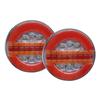 2pcs Truck Trailer Round Tail Light 12V 24V Waterproof IP67 LED Dynamic Turn Signal Lamp Reverse Brake Lights For Car Trailer Lorry RV Bus