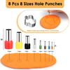 8pcs Polymer Clay Cutter Mold Hole Punch Tool Set Diy Earrings