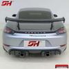 Carbon Fiber GT4 Rear Wing for Porsche 718 (2017-2025) - Easy Non-Destructive Installation, High-Quality Dry Carbon Fiber.