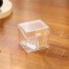 1pc Card Storage Box Acrylic Transparent Case for Blind Box Cards Compartment Flip Cover Organizer for Business Cards
