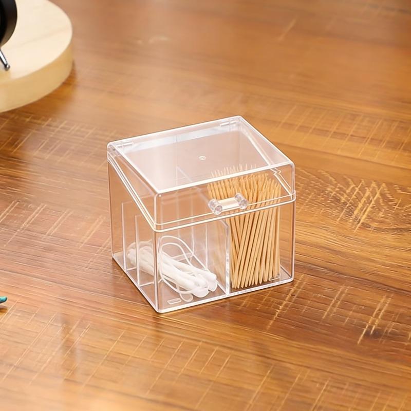 1pc Card Storage Box Acrylic Transparent Case for Blind Box Cards Compartment Flip Cover Organizer for Business Cards