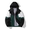 Men's Spring and Autumn Jacket, Casual Sports Hooded Thin Windbreaker, Korean Version Baseball Jacket