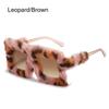 UV400 Square Frame Ladies Shades Plush Sunglasses Ladies Sexy Shades Punk Sun Glasses Soft Fur