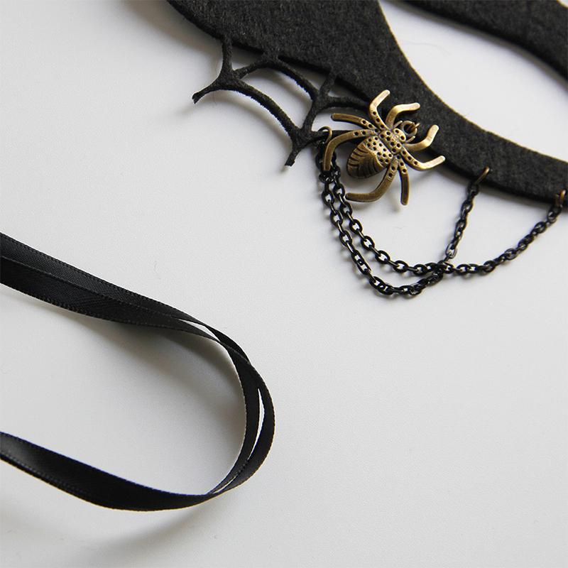 Halloween Spider Eye Masks Cosplay Felt Half Face Fancy Dress Ball Party Props Supplies