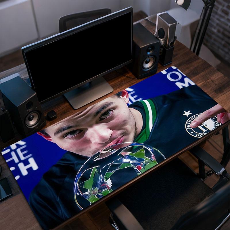 Anis Hadj Moussa Mouse Pad, Large Gaming Desk Mat, Non-slip XXL Mousepad for Laptop & Tablet, Mini PC Playmat with Stitched Edges
