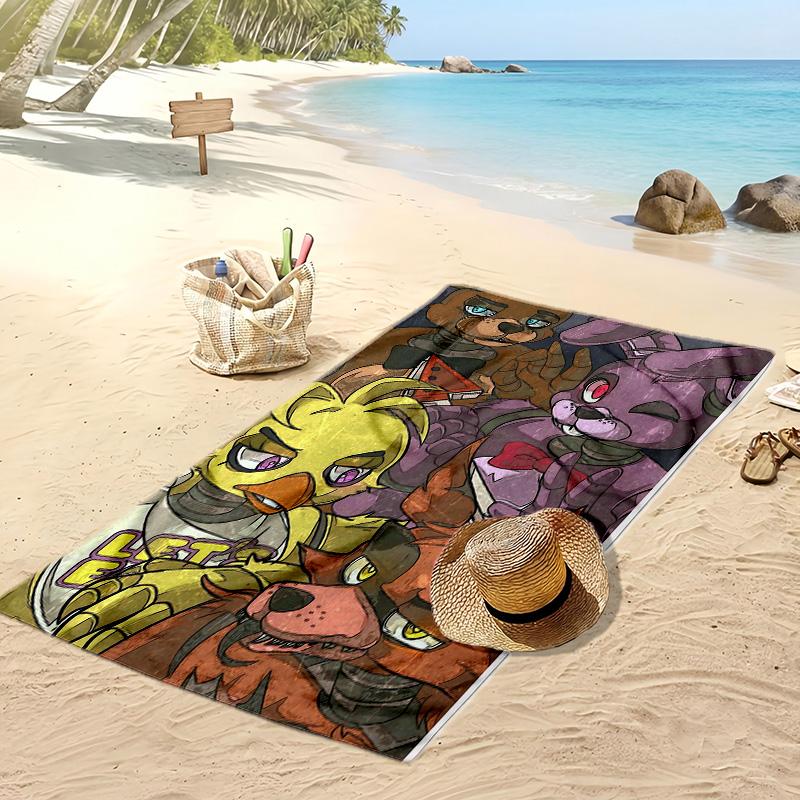 Five Nights at Freddy’s Beach Towel, Soft Absorbent Quick‑Dry Towel for Beach Pool Swimming Travel Home