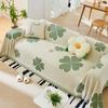 Чехол для дивана с изображением зеленого клевера и шенилла, полотенце Ins Style Four Seasons, универсальный интегрированный чехол для дивана, полное покрывало, одеяло