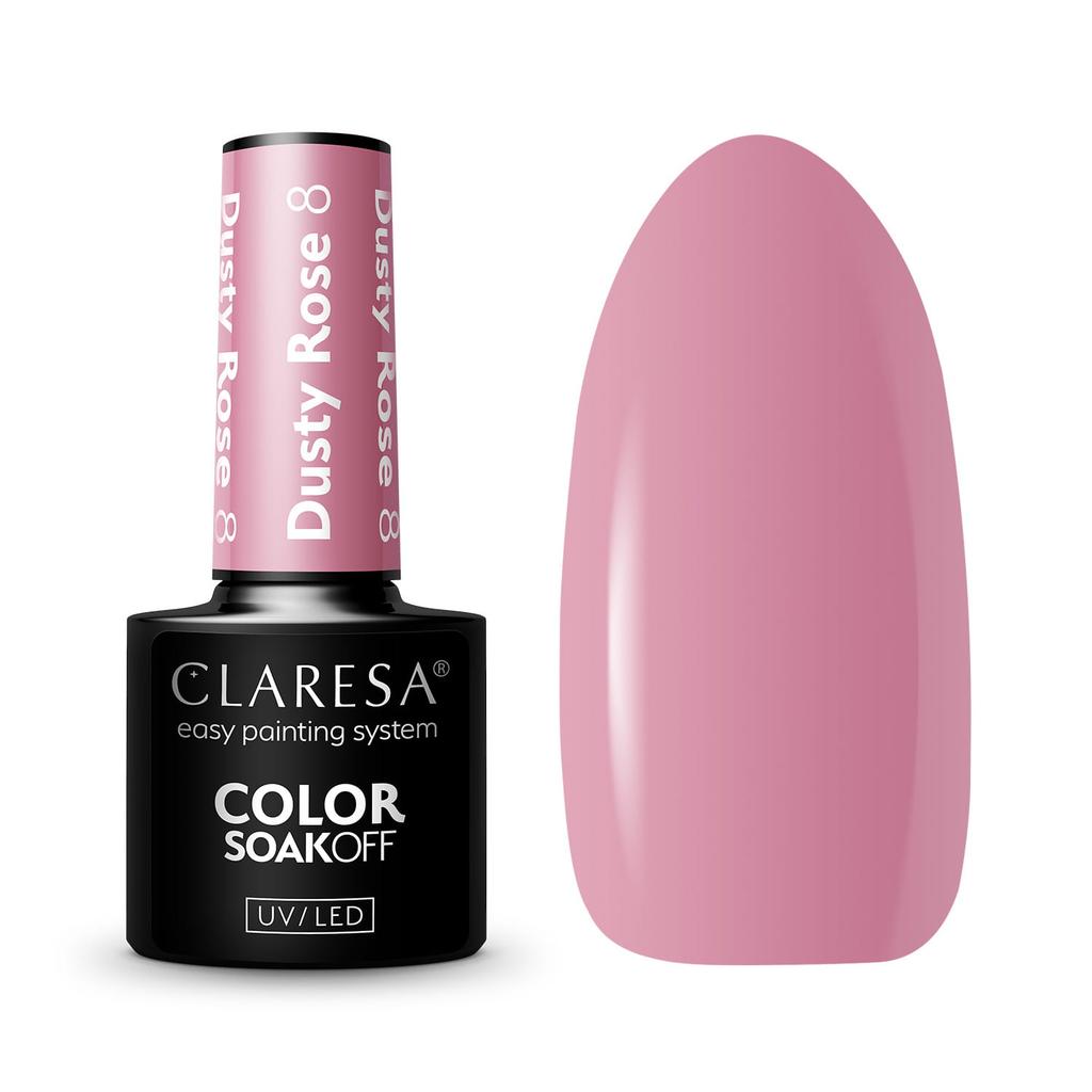 Claresa lakier hybrydowy dusty rose 8 - 5 g